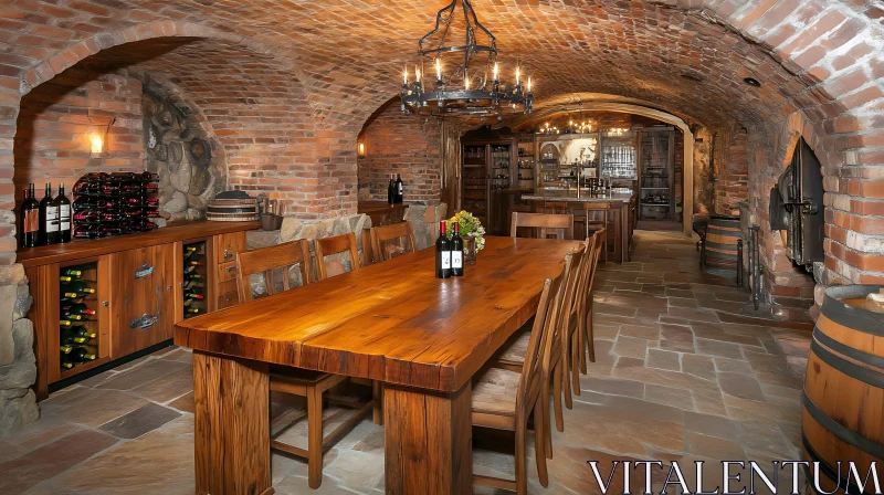 AI ART Charming Wine Cellar Interior Design