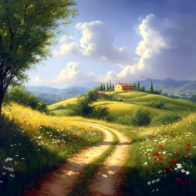 Picturesque Italian Countryside Scene