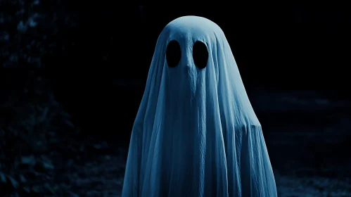 Mysterious Ghostly Figure in the Darkness