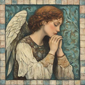 Serene Angel with Wings Artwork