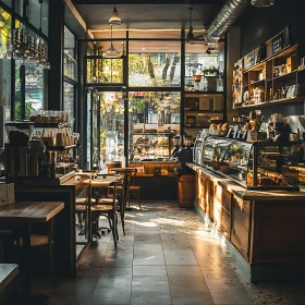 Sunlit Cafe Interior