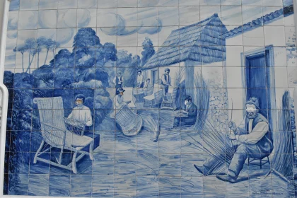 Portuguese Tile Art with Craftsmen