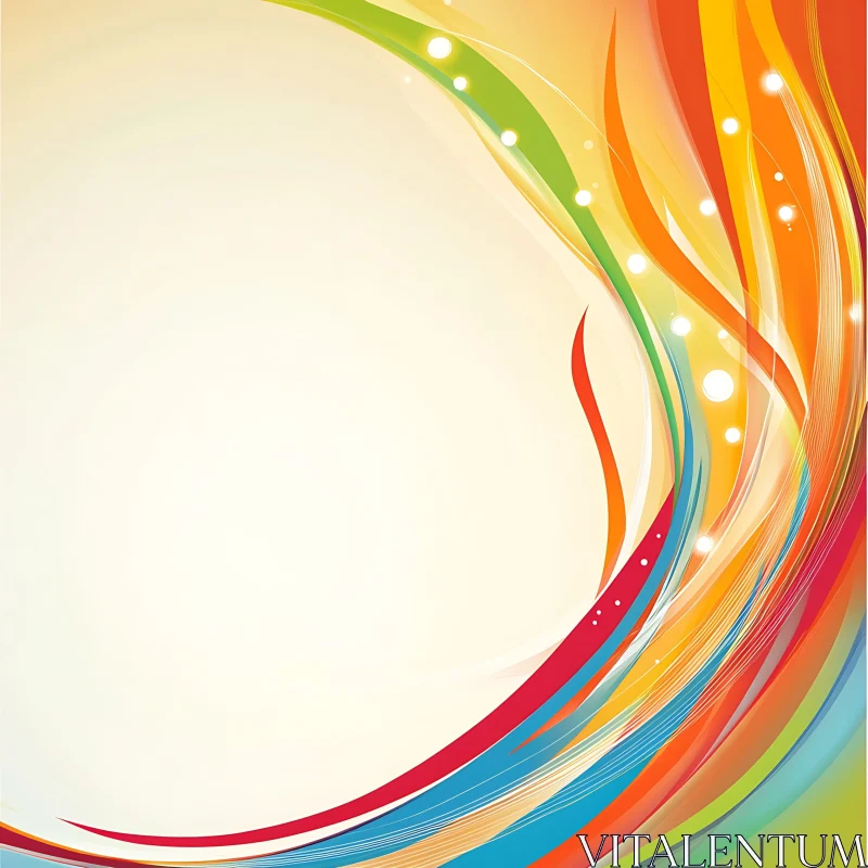 Abstract Wave of Colors AI Image