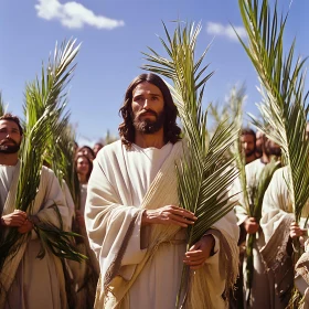 Procession with Palms: A Religious Gathering
