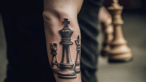 Chess Tattoo Art on Arm