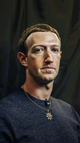 Modern Portrait of Mark Zuckerberg