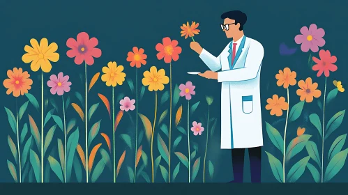 Floral Analysis by a Scientist