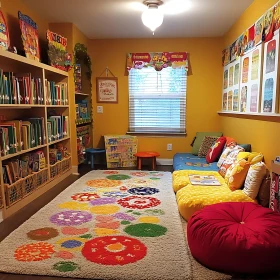 Comfortable Reading Room with Books