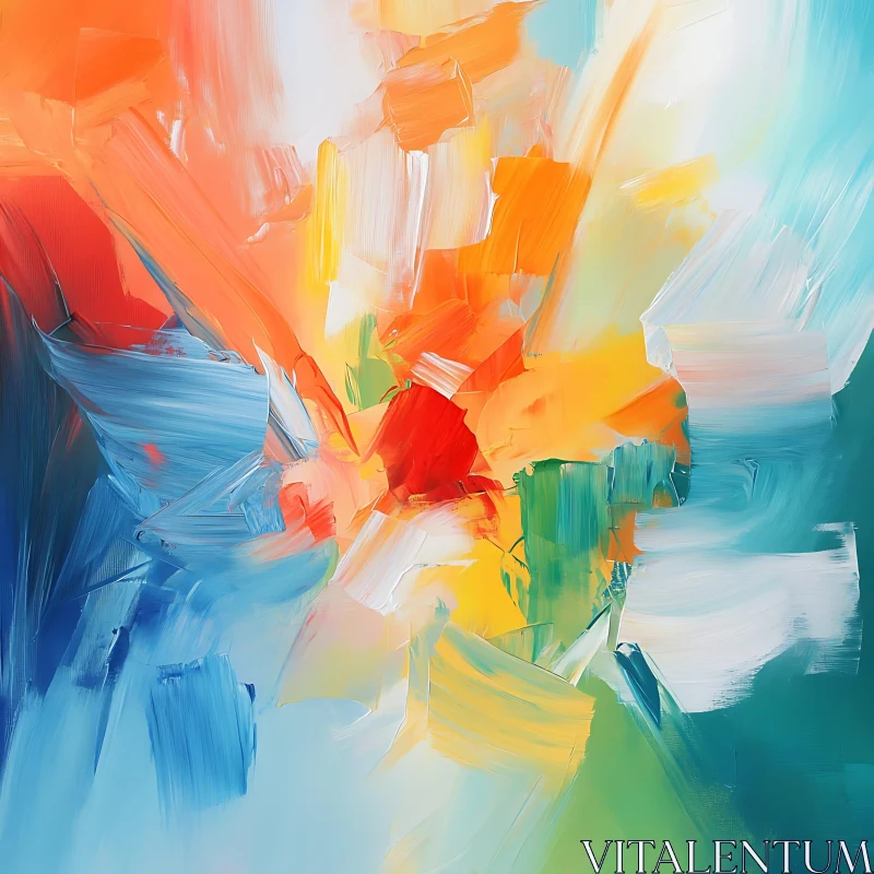 Vivid Color Abstract Painting AI Image