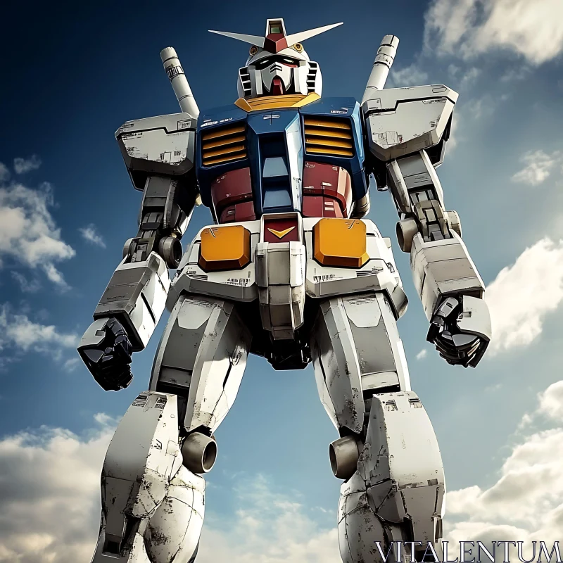 Towering Robot: A Gundam Under the Heavens AI Image