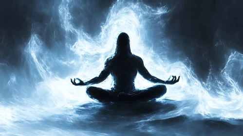 Figure in Lotus Position with Energy