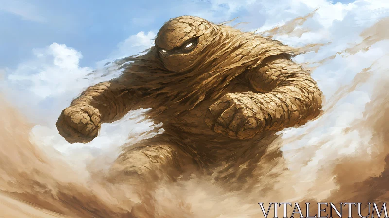 AI ART Fantasy Sand Monster Digital Artwork