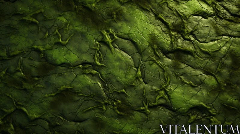 Green Stone Texture in 3D Render - Nature Inspired Art AI Image