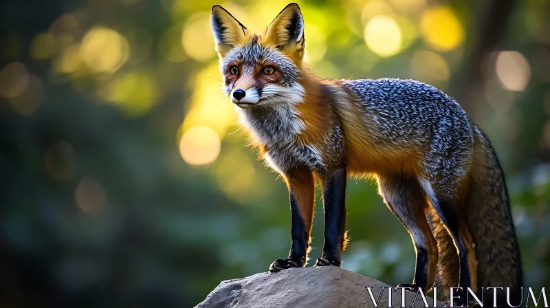 Wild Fox Portrait AI Image