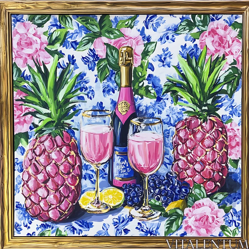 AI ART Tropical Still Life Painting