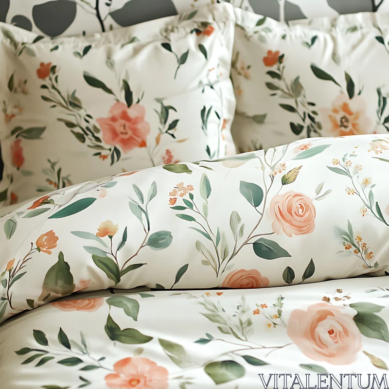 AI ART Floral Pattern Bedding