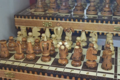 Artistic Wooden Chess Pieces