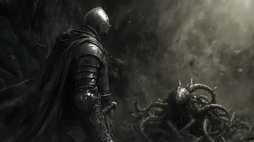 Monochrome Knight Confrontation