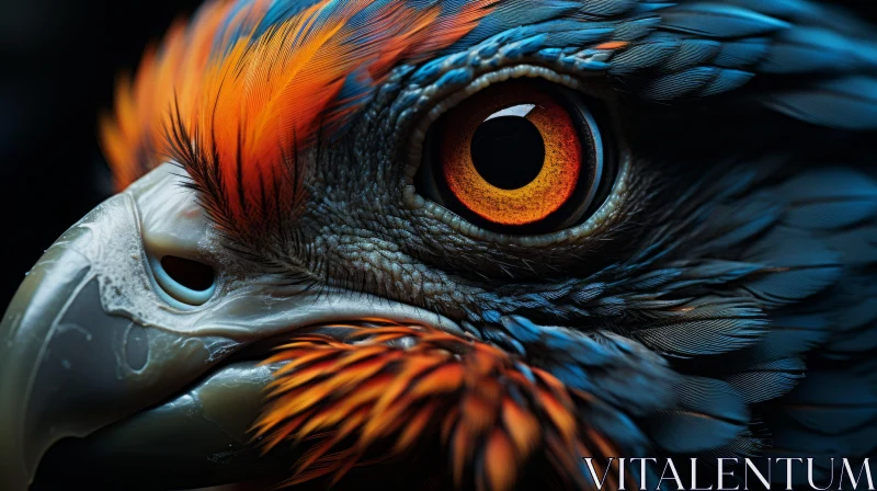 Intense Gaze: Close-up of an Eagle's Eye - Zbrush Illustration AI Image