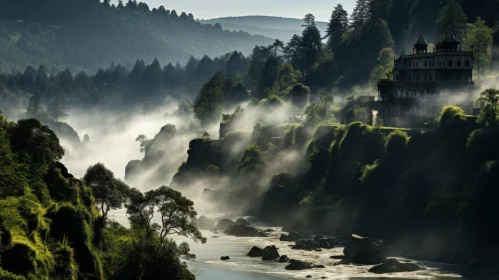 Misty River: A Captivating Natural Scene
