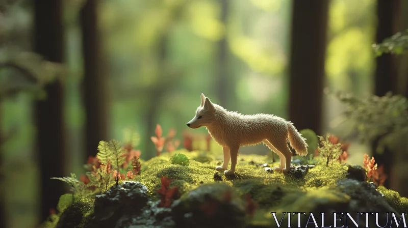 Fox in the Forest Glade AI Image