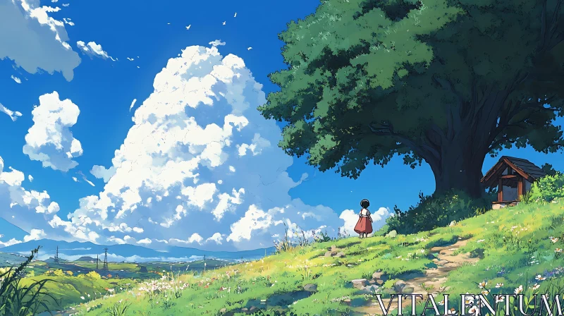 AI ART Peaceful Anime Nature Scene