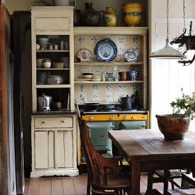 Rustic Kitchen Decor with Vintage Elements