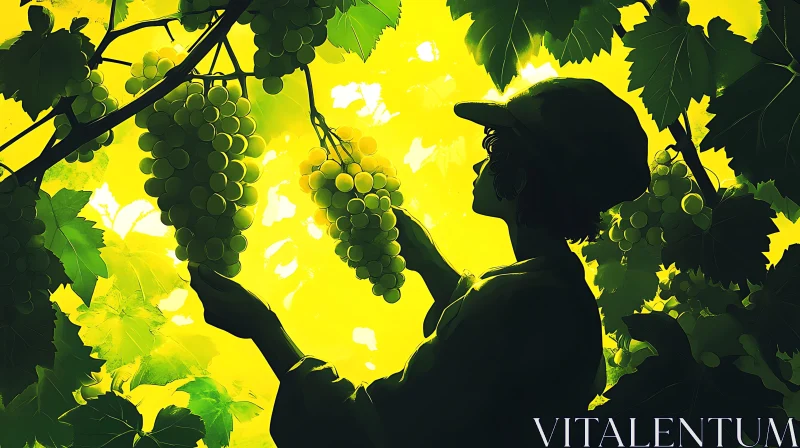 AI ART Grapes and Sunlight