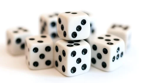 White Dice with Black Dots