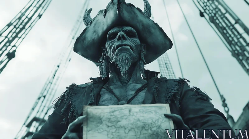 Undead Pirate Navigator AI Image