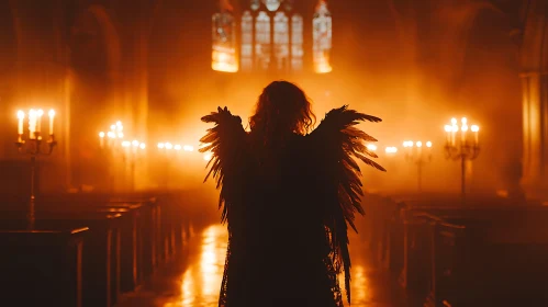 Winged Figure in Church