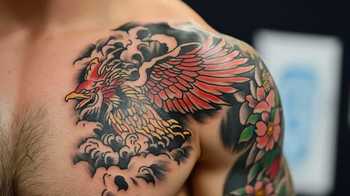 Colorful Phoenix Tattoo Artwork