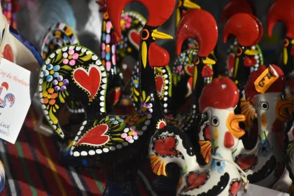 Colorful Ceramic Rooster Art from Portugal