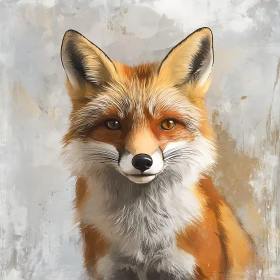 Fox Portrait with Warm Tones
