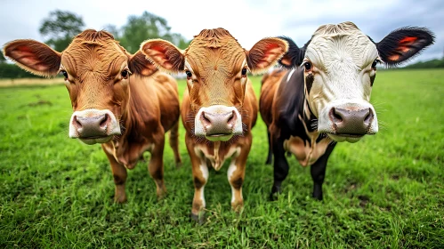 Three Cows Gazing