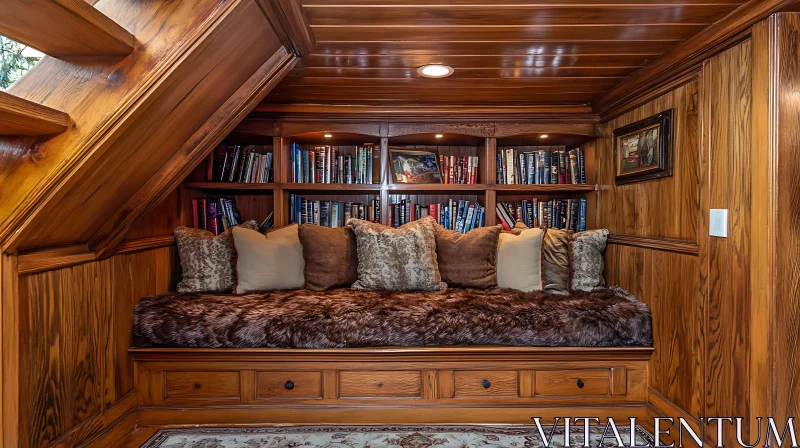 Cozy Interior Reading Nook Design AI Image