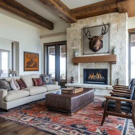 Cozy Interior with Deer Decor