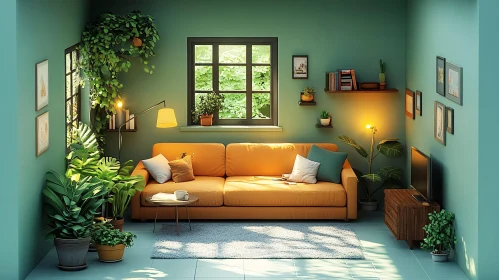 Indoor Oasis: A Tranquil Living Space