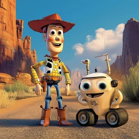 Toy Story's Woody with Robot Companion