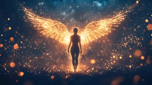 Golden Wings of Light Angel