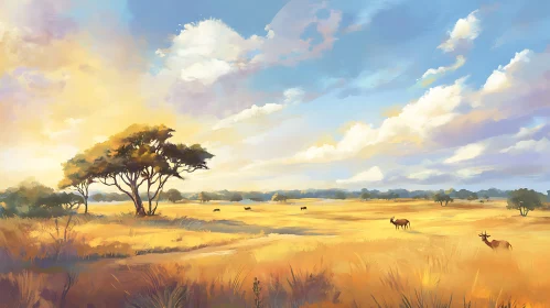 African Savanna Wildlife Art