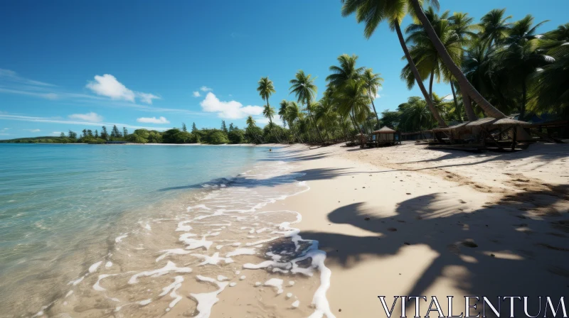 Photorealistic Tropical Beach Scene Rendered in Unreal Engine AI Image