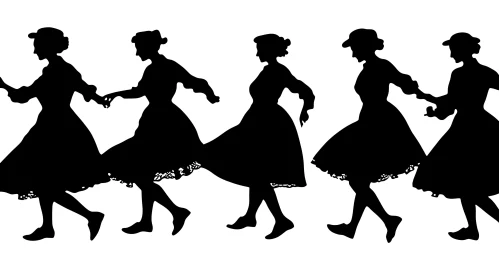 Dancing Women Silhouettes