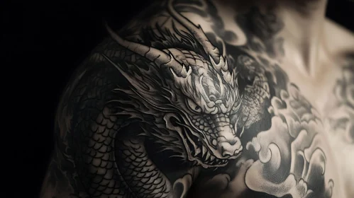 Detailed Mythical Dragon Tattoo