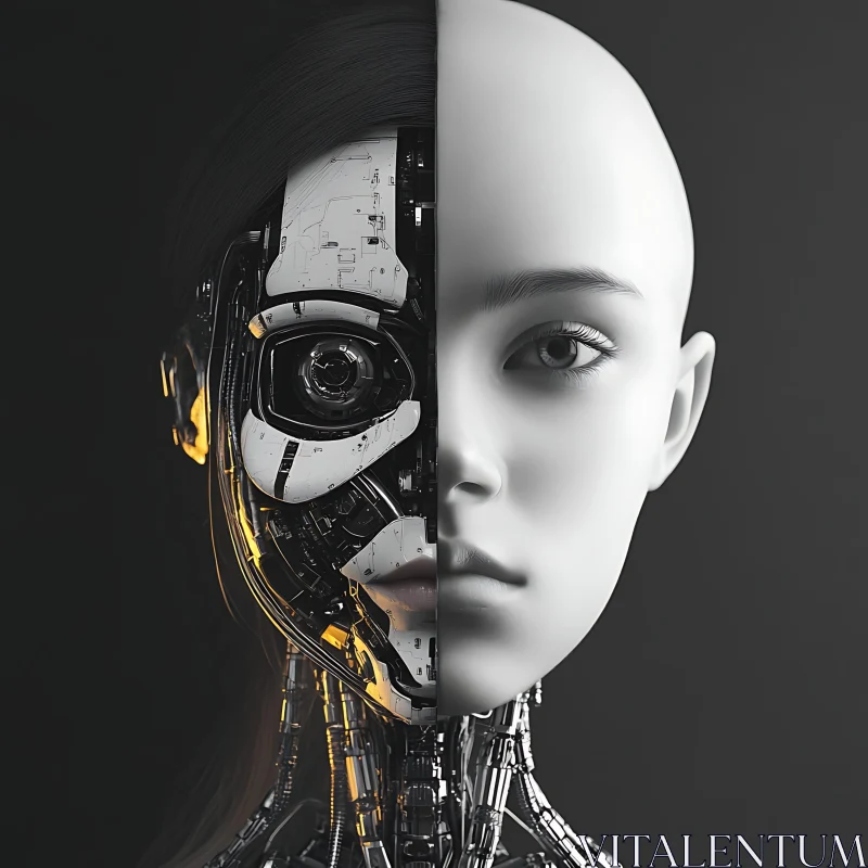 Human-Machine Duality in Cyborg Imagery AI Image