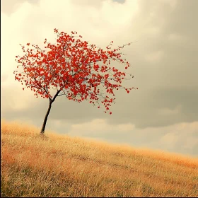 Autumn Tree in a Field