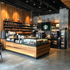 Modern Coffee Shop Interior View