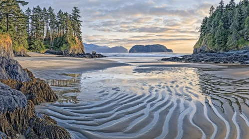 Scenic Beach Landscape at Sunset