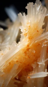 Intricate Orange Quartz Crystal Structure
