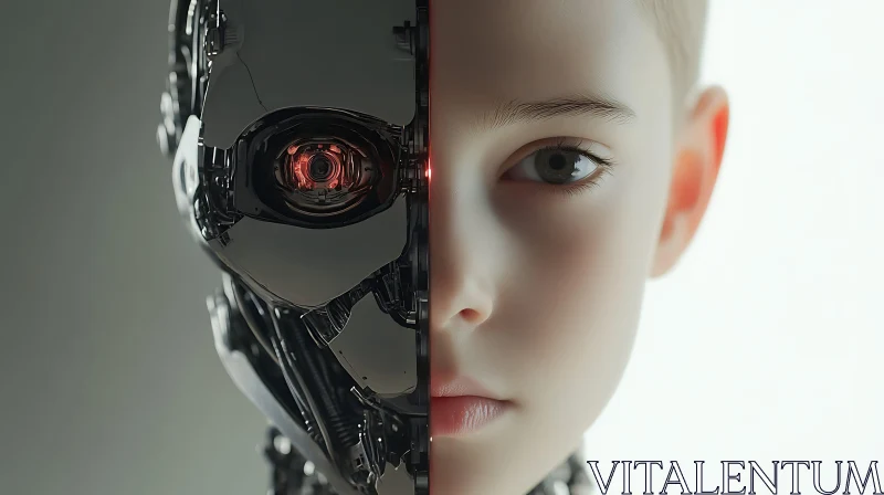 Human vs Cyborg Duality AI Image